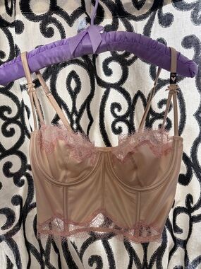 NWT 34C Victoria's Secret Dream Angels Unlined Balconet Lace-Trim Bustier